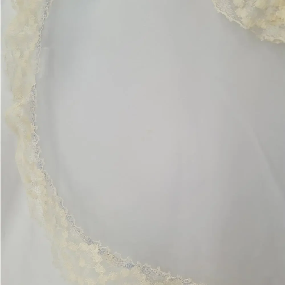 Vintage Blue‎ Hostess Apron 1950s Lace Trim Cottagecore Style Coquette Soft Gitl